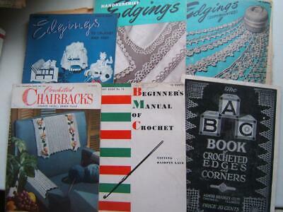 VINTAGE CROCHET EMBROIDERY PATTERN BOOKS & MORE