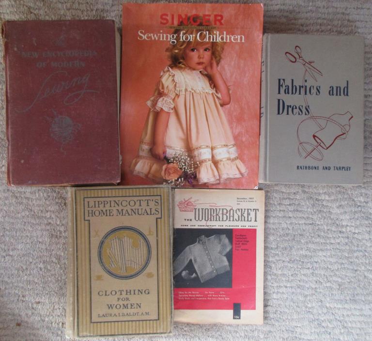 Sewing, Fabrics and Dress, Encyclopedia of Modern Sewing, 5 Books!