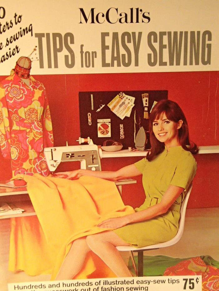 1968 First edition Softbound McCall's Tips for Easy Sewing 500 pointers book