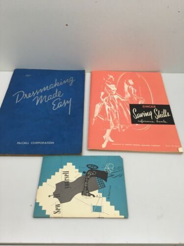 3 Vintage Singer Sewing Instruction Books