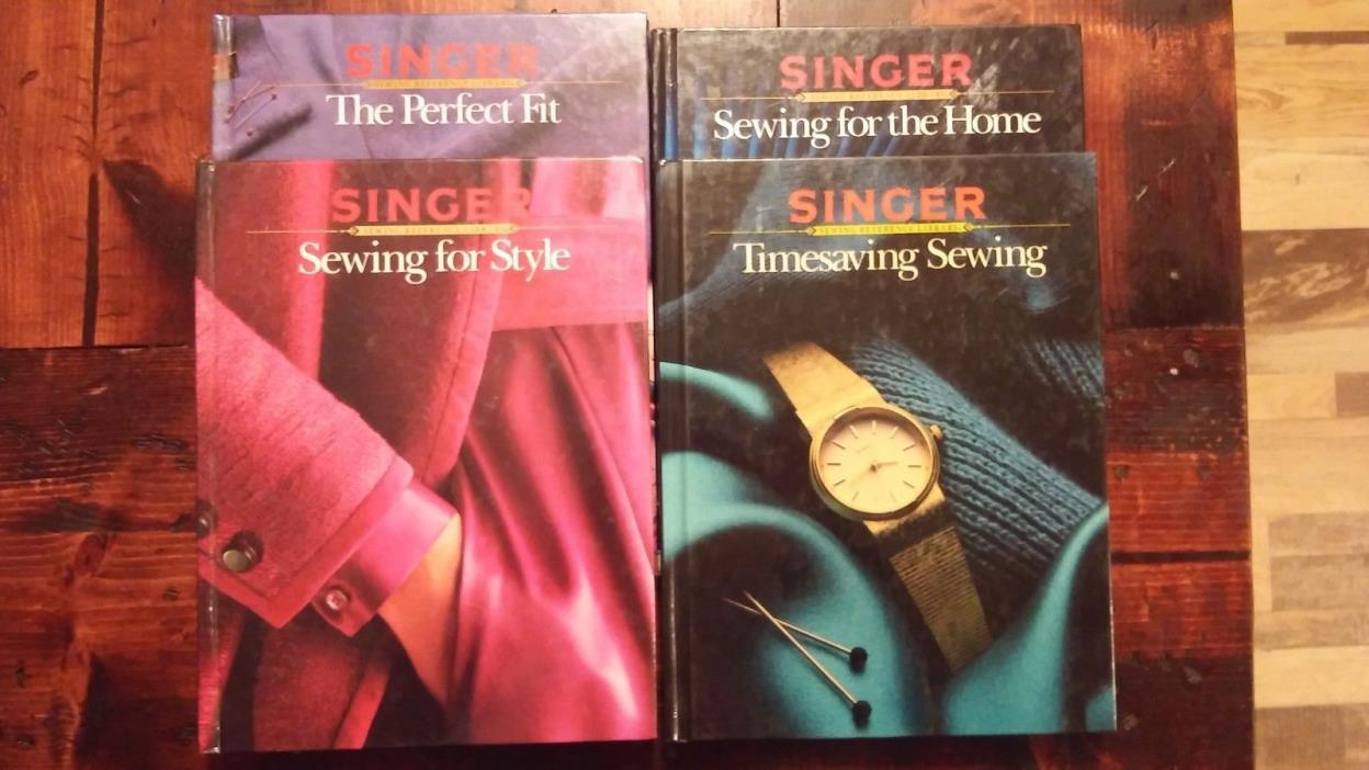 Singer Sewing Reference Library lot of 4 books Timesaving Sewing The Perfect Fit
