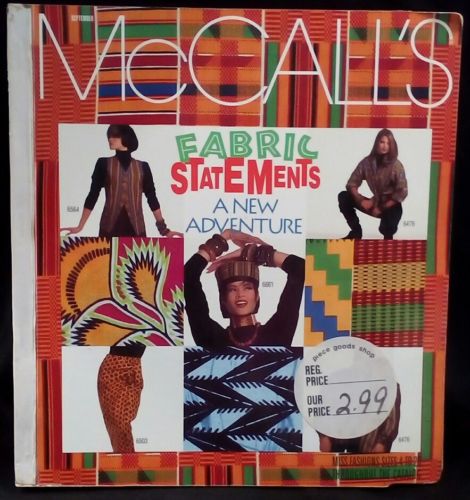 Vintage McCall Sept 1993 Sewing PATTERN COUNTER CATALOG Store Book Retro Fashion