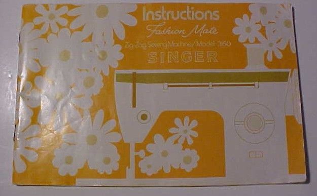 1975 Singer Fashion Mate Zig Zag Sewing Machine Instruction Booklet Model 360