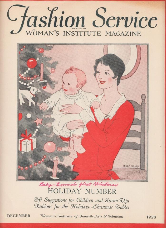 December 1928 Fashion Service Magazine Sewing Pattern Millinery Vintage Booklet