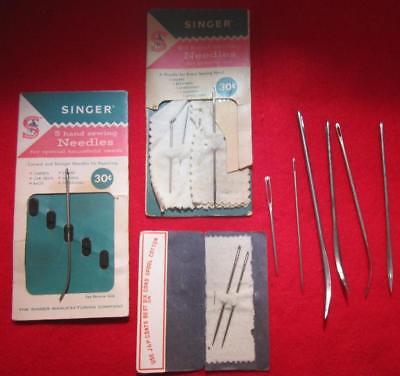LARGE LOT OF VINTAGE HAND SEWING  NEEDLES LEATHER RUGS SAILS UPHOLSTERY