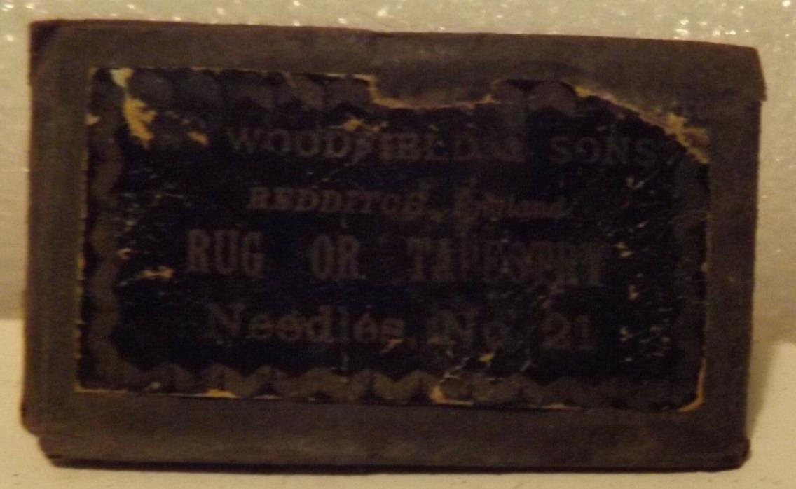 Antique Pack of WOODFIELD & SONS Rug or Tapestry Needles  Made in England
