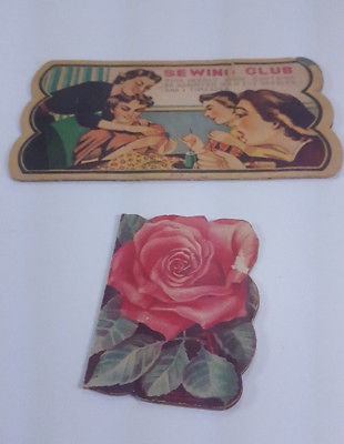2 VINTAGE NEEDLE BOOKS SEWING CLUB AND STANHOME STANLEY HOME PRODUCTS