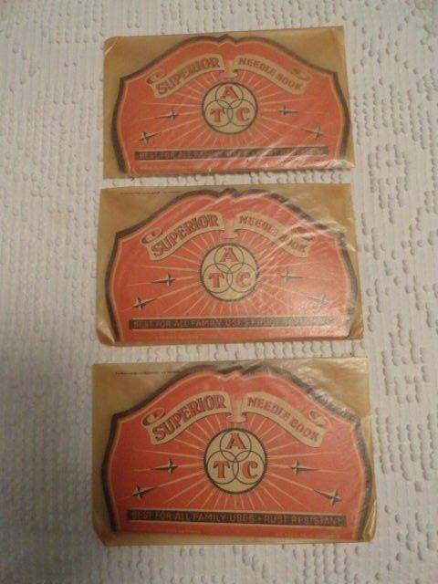 NOS Lot of 3 Superior Needle Book 1940's  Made in Western Germany
