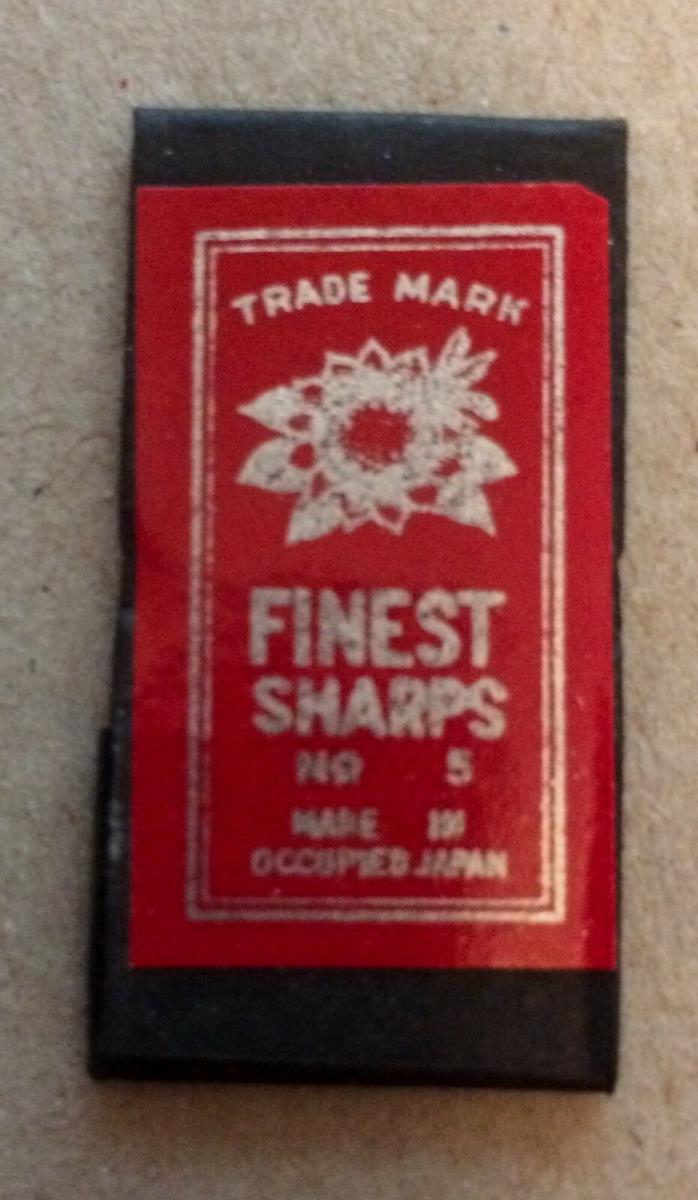 Vintage Unopened Pack of Sewing Needles Made in Occupied Japan