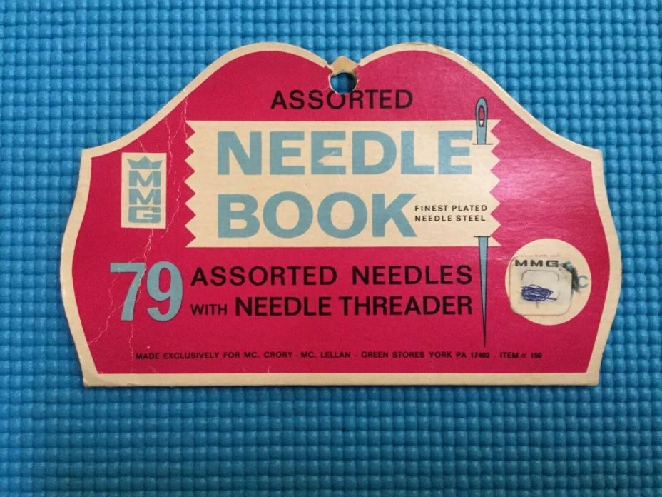 Vintage MMG NEEDLE BOOK Steel Plated Needles Collectible Made in W. Germany