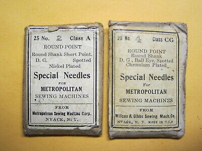 43 Willcox & Gibbs Metropolitan Sewing Machine Needles, 2 Packs