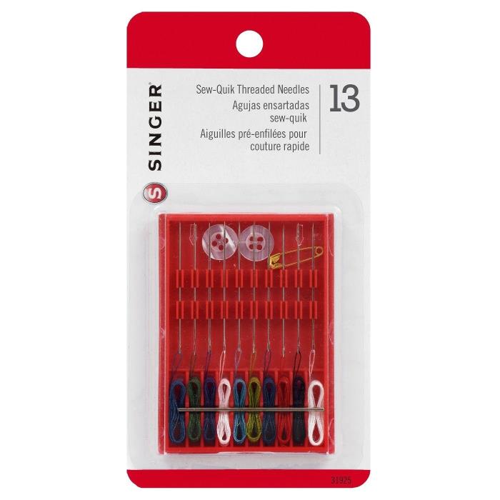 threaded sewing  needles