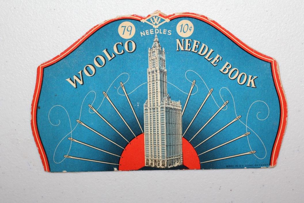 Vintage Needle Book WOOLCO made in US Zone, Germany (Lot#858)