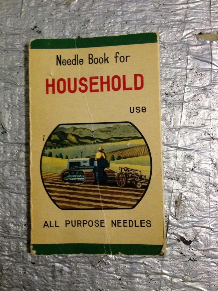 VINTAGE NEEDLE BOOK FOR HOUSEHOLD USE FARM IMAGE