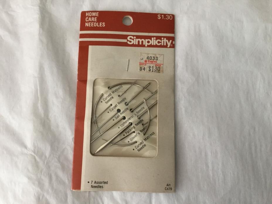 Vintage Simplicity Home Care Needles in package