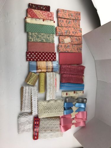 Lot Of Vintage Bias Tape Lace Ribbons