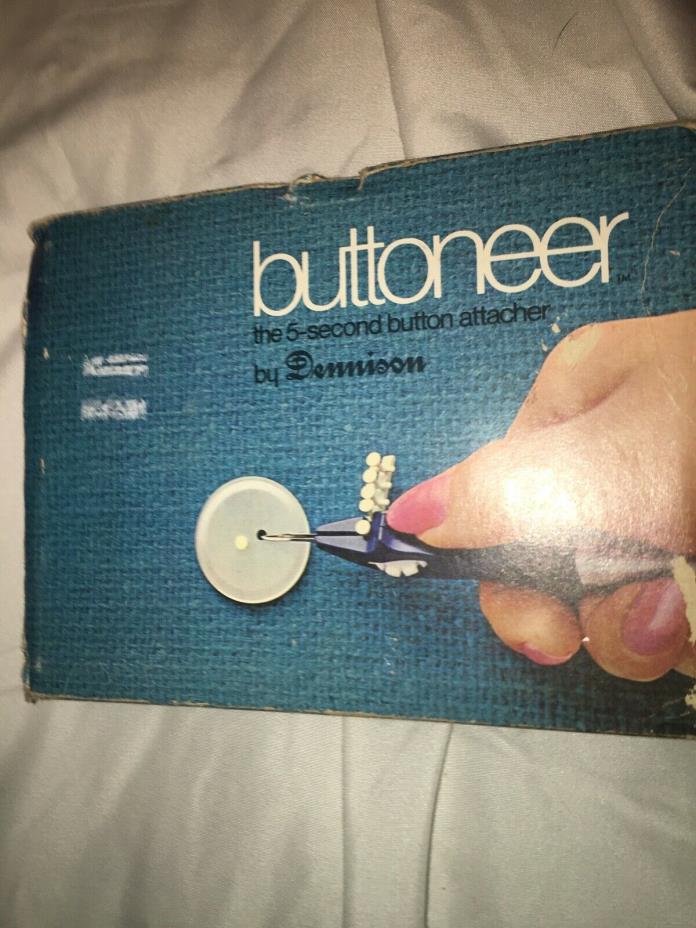 vintage buttoneer button attacher brand new in box
