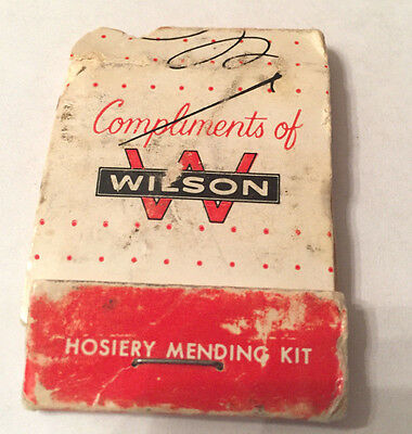 WILSON HOSIERY MENDING KIT & SEWING KIT MATCH BOOK STYLE-COLLECTiBLES-SEWING