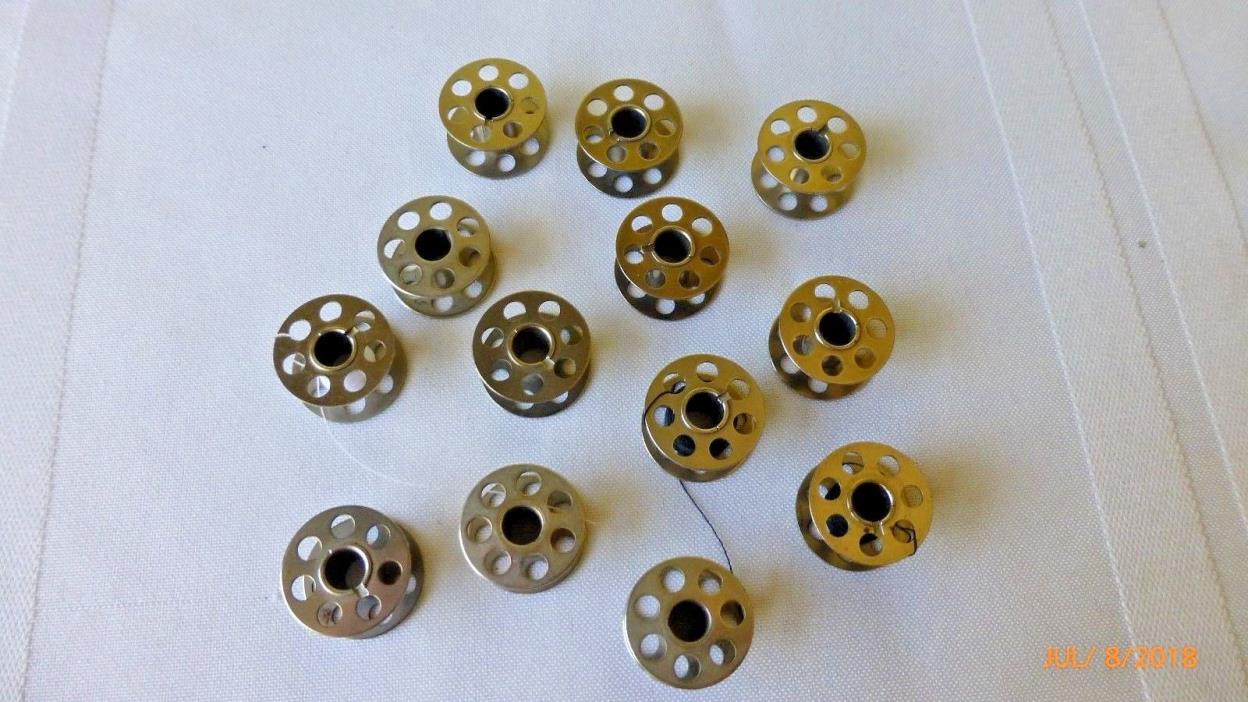 Metal Sewing Bobbins Marked O.W.O Lot of 13 Crafting Jewelry Making