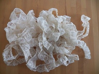 9+ yd Asstd. Vintage Ivory Lace Trim Sewing Crafting Junk Journal Altered Art
