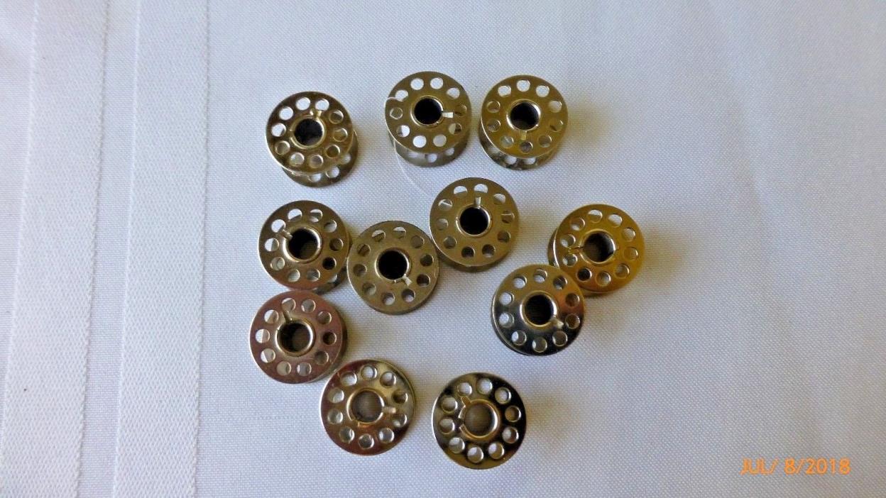Metal Sewing Bobbins unmarked Lot of 11 Crafting Jewelry Making