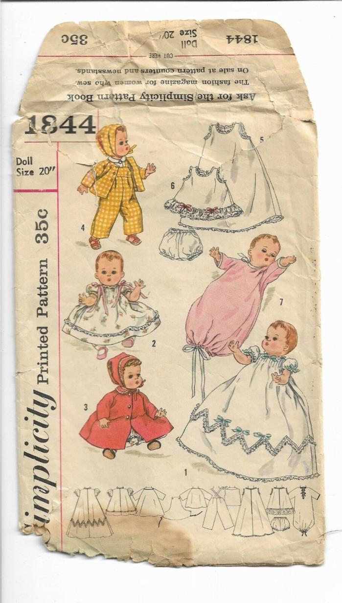 Baby Doll clothes 1956 parti pattern 20