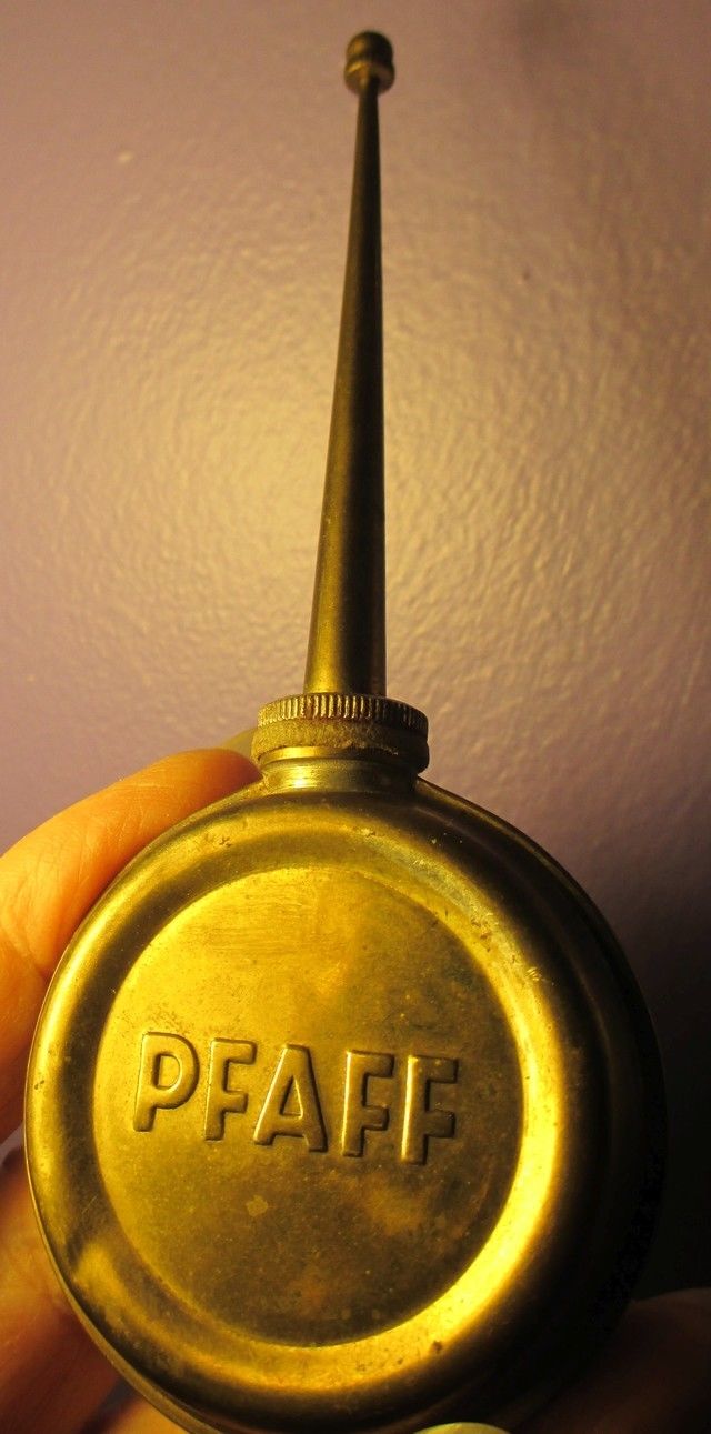 Pfaff Vintage Sewing Machine Brass Oiler, Brass Spout, Brass Screw-Off Tip