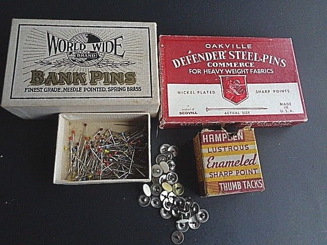 Bank Pin Lot with Boxes World Wide NO 6 and Defender 2 Inch Steel