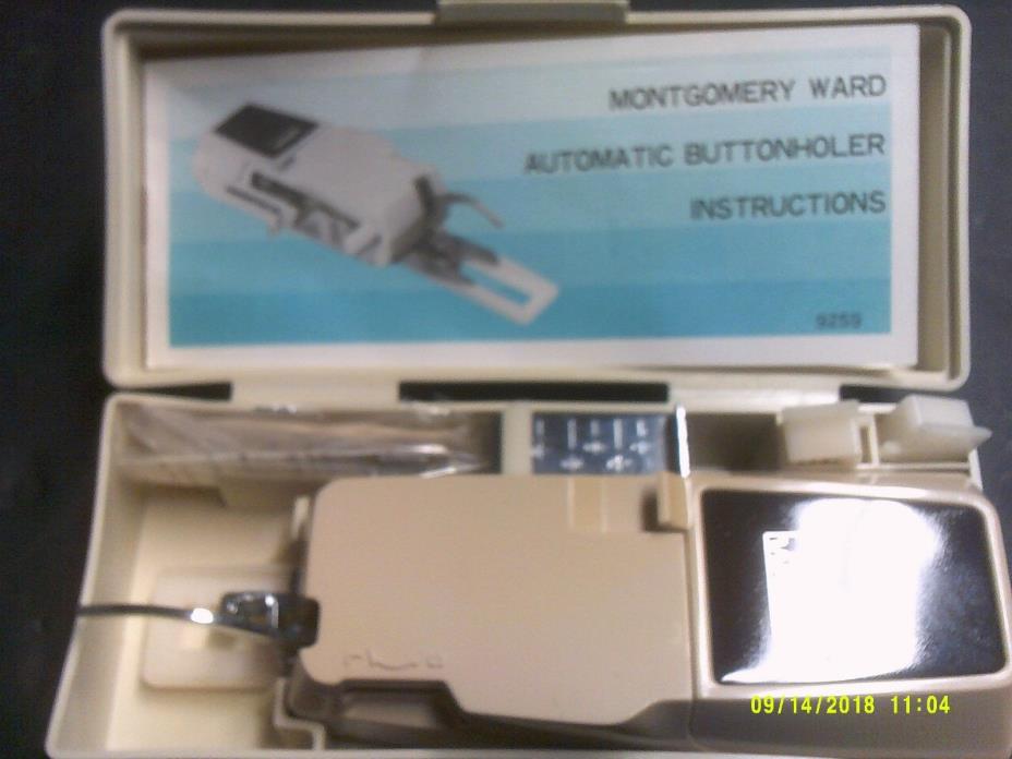 Vintage Montgomery Ward Automatic Buttonholer 9259 For Sewing Machines in Box