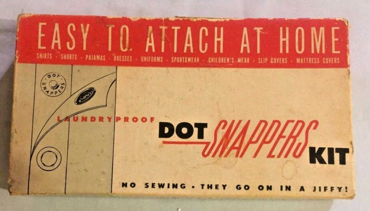 Vintage Dot Snapper Kit w/ Snaps Fasteners Grippers, ETC - LOOK!