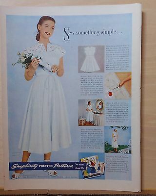 1948 magazine ad for Simplicity Dress Patterns - Make this graduation dress