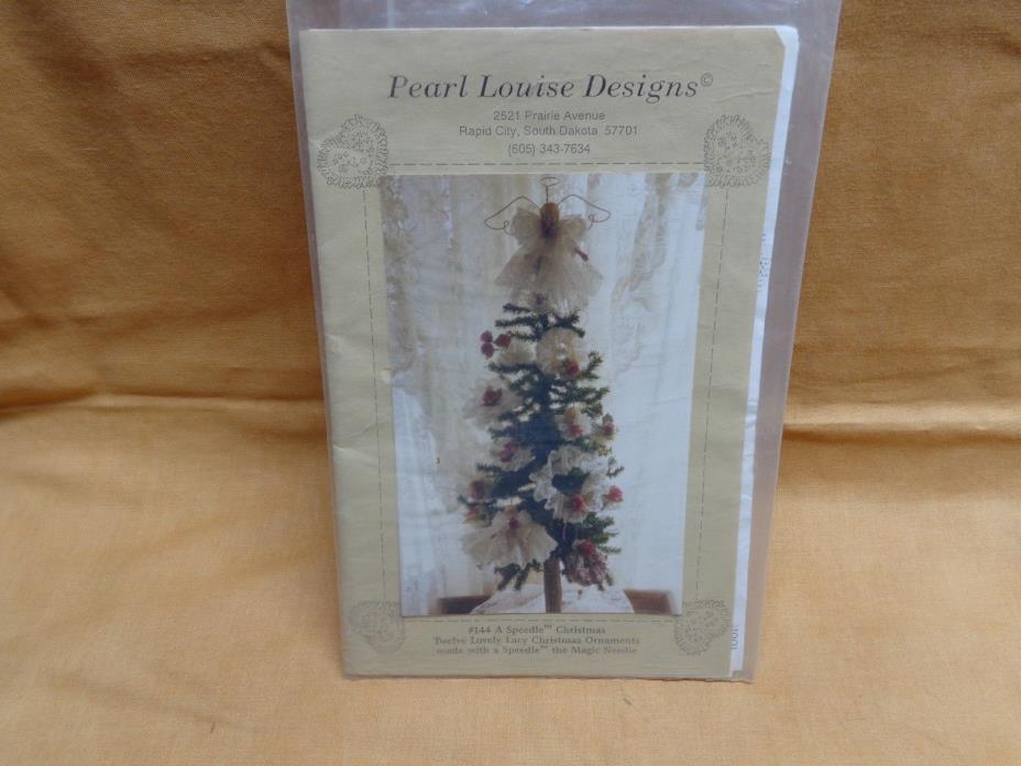 Vintage Pearl Louise Designs #144 A Speedle Christmas Lacy Ornament pattern New