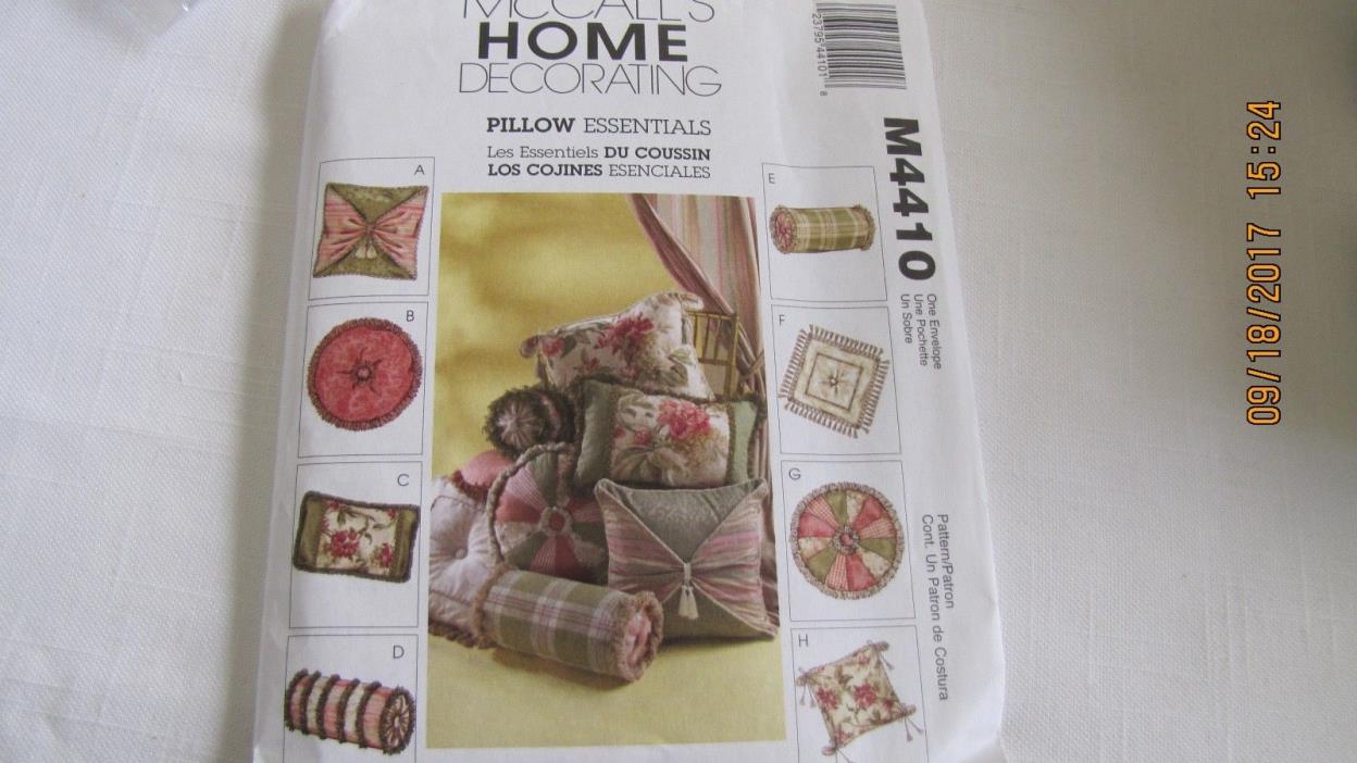 McCalls Home Decorating Pillow Essentials - M4410