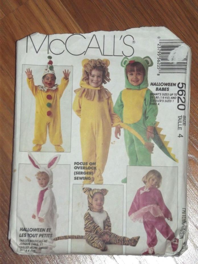 McCalls Childs Toddler Rabbit Clown Frog Mickey Mouse Costume Pattern 5620  4
