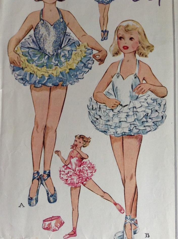 Charming Vintage Sewing Pattern McCall #1583 Girls Ballet Costume Size 4