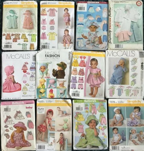 Baby Toddler Vintage McCall's Simplicity Butterick Sewing Patterns Lot of 12
