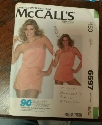 McCall's Romper/playsuit Pattern. Size Small.