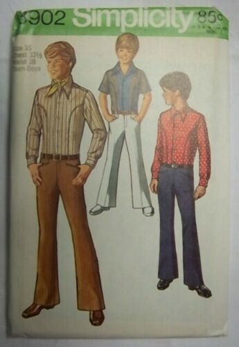 Boys Shirt & Pants #8902 Size 16 Simplicity Pattern Un-Cut 1970