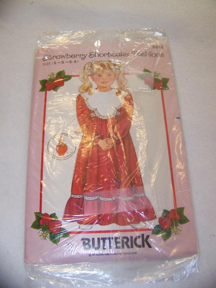 Butterick Strawberry Shortcake 6212 Girl's Dress Pattern - Size 5/6/6X