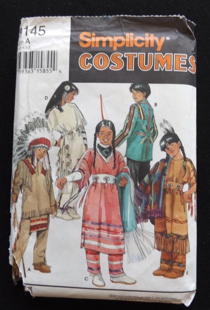 Vintage Simplicity Child's Halloween Costume Pattern Size A (3 4 5 6 7 8)