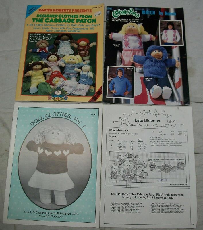 CABBAGE PATCH DOLL CLOTHES PATTERNS TO SEW, KNIT & CROSS STITCH