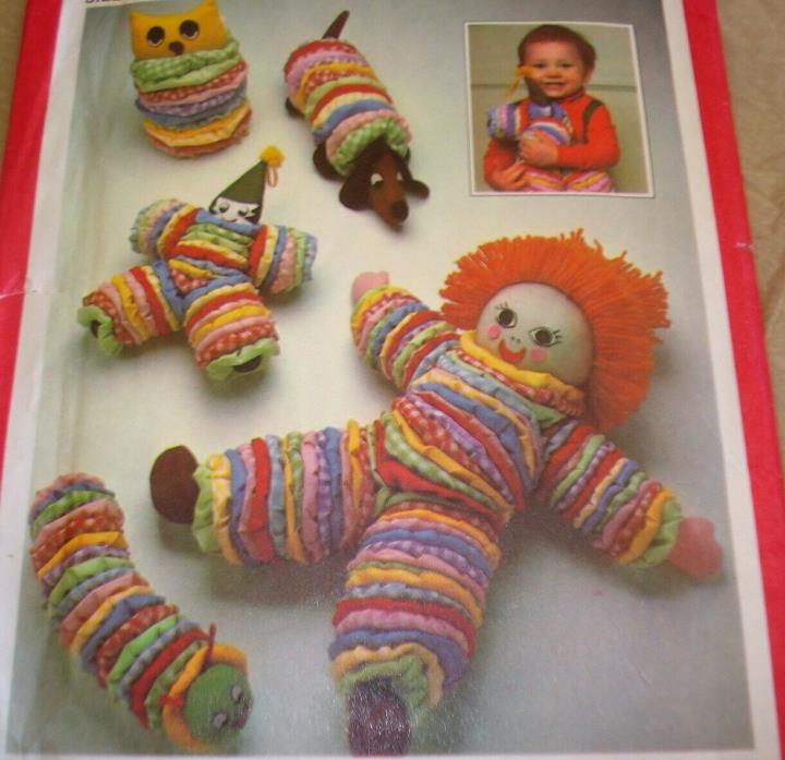 VTG Simplicity Pattern 8225 Yo Yo Doll Owl Dog Clown Caterpillar NOS Uncut FF