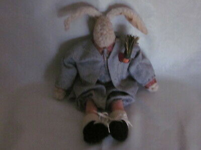 HTF Attic Babies Rag Doll Bunny Sonnie Buttons by Marty Maschino Easter Spring