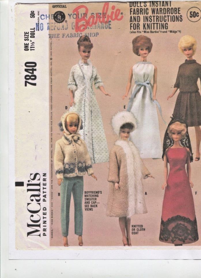 VINTAGE -1965 - ADORABLE - STYLISH - BARBIE  DOLL WARDROBE -  PATTERN -#2