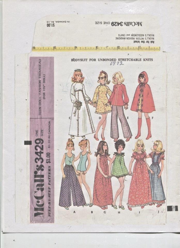 VINTAGE - BARBIE DOLL - LARGE  BRIDAL +  WARDROBE PATTERN -# 2