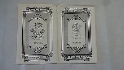 DOLL CLOTHES PATTERNS Lot 2 Antique Design Brown House Dolls Vintage #582 & 332