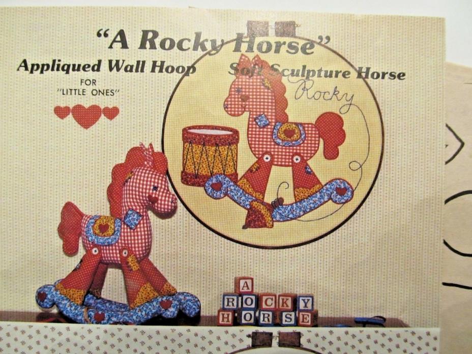 Vintage Pattern_Stuffed PONY - HORSE + Applique - Quilt Block_NEW_UNCUT