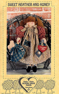 SWEET HEATHER AND HONEY DOLL SEWING PATTERN BY HICKORY GROVE FARMS
