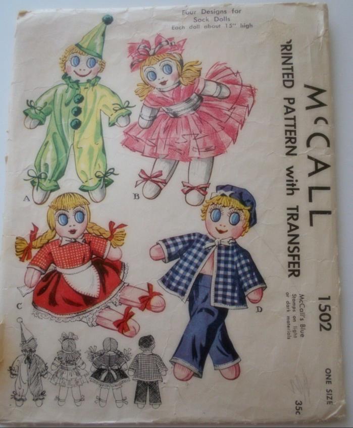 Vintage McCall's Sewing Pattern #1502 Make 15