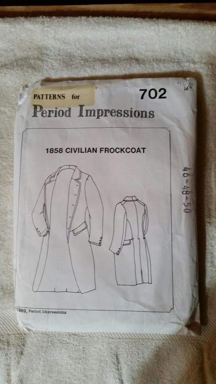 1858 Civilian frockcoat pattern